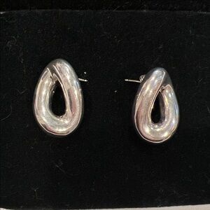 Vintage Luna Sterling Silver Teardrop Earrings